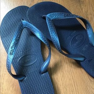 Havaianas Top Metallic Blue Flip Flops 37/38